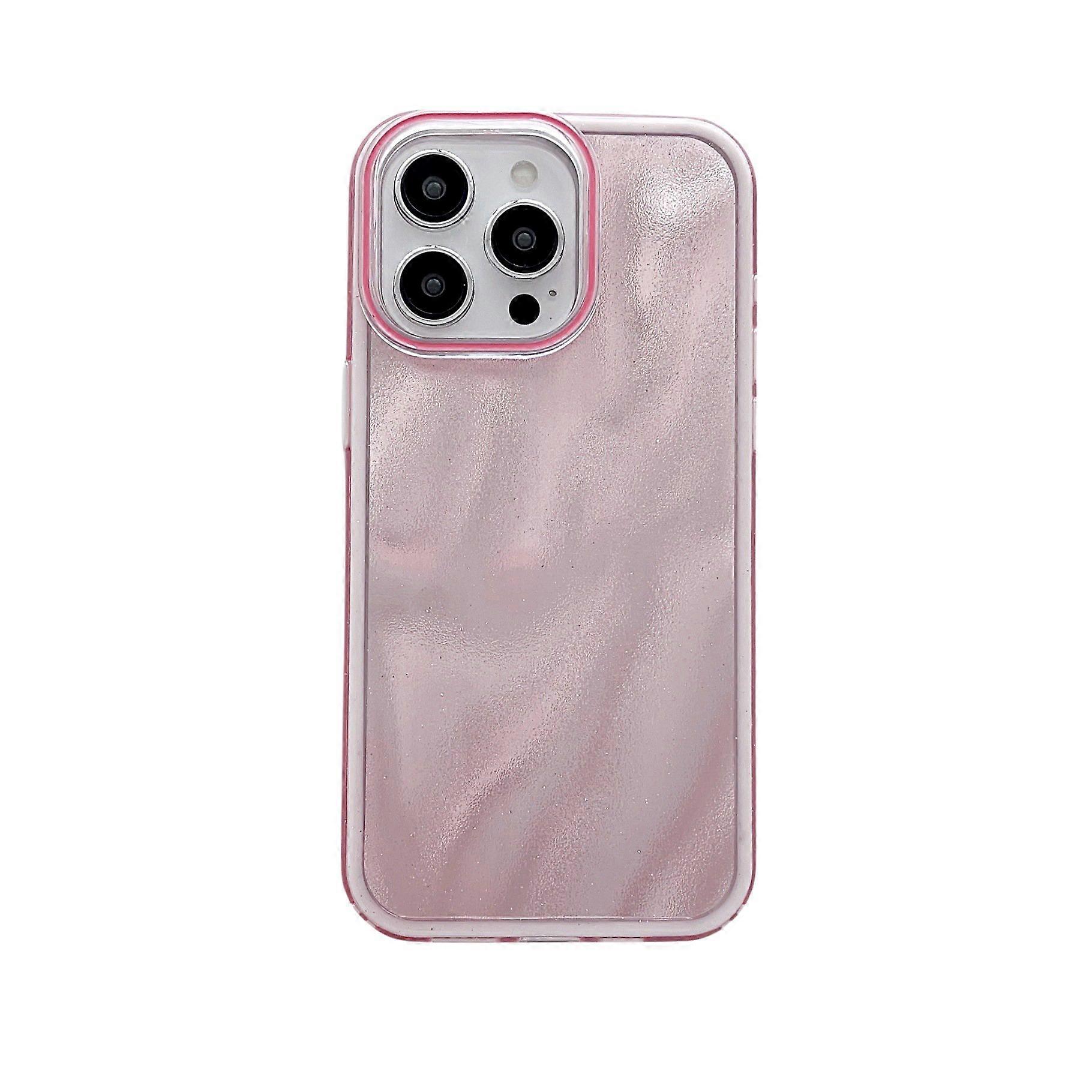 Case for iPhone 16 Pro Liquid Sand Wave Texture Pink