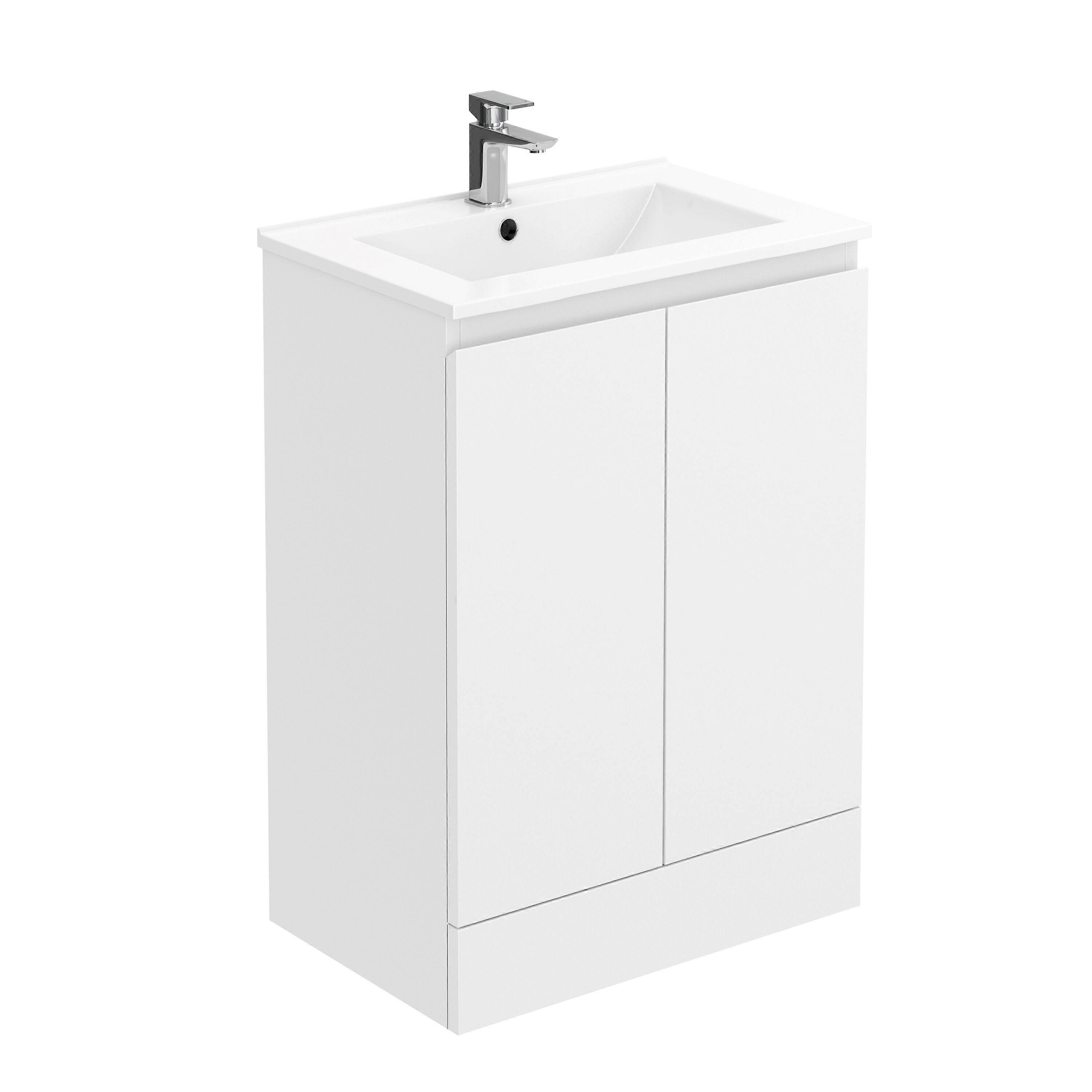 600mm White Vanity Unit with Basin