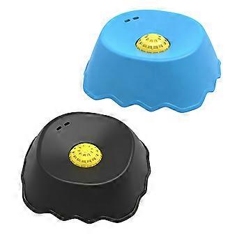 Interactive Nonslip Slow Feeder Dog Lick Bowl With Rotating Ball Anti Tip Design for Liquid Treat Wet Food Dispenser  Blue