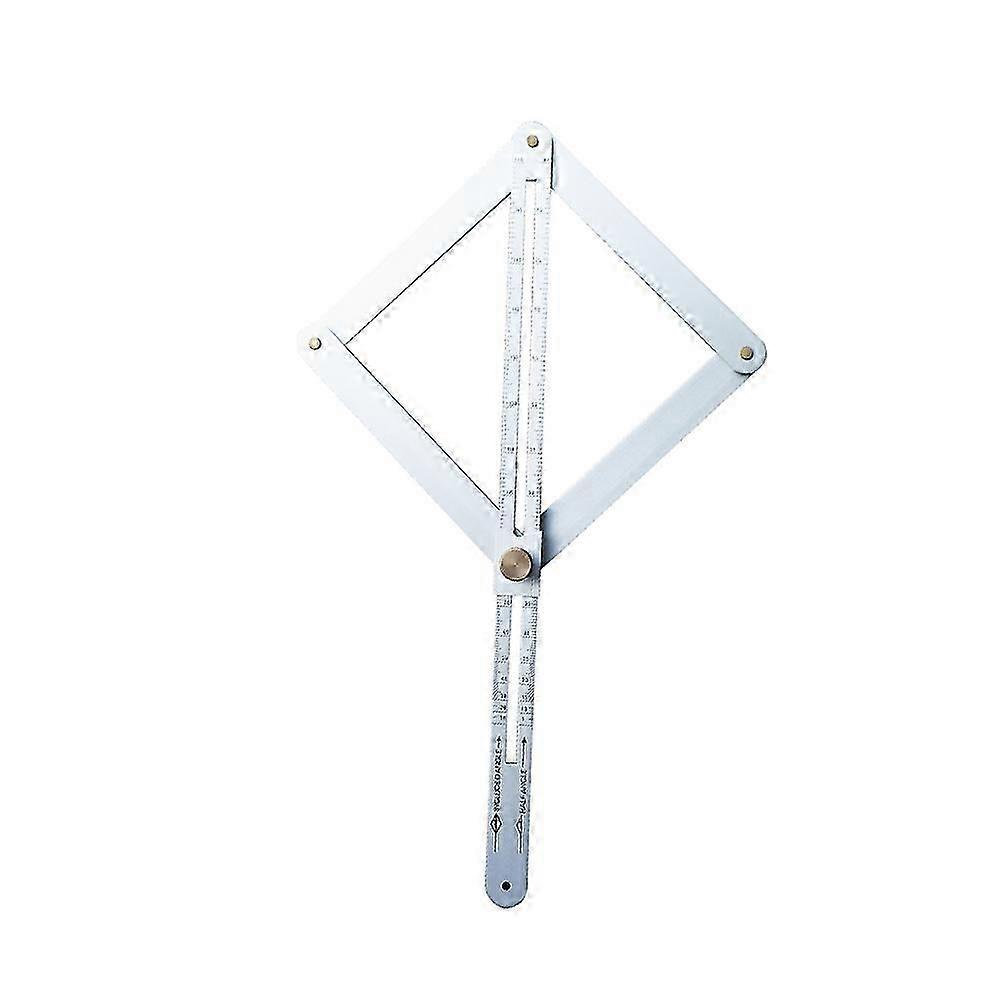 Silver Aluminum Alloy Angle Ruler Measuring Tool for Carpentry Use
