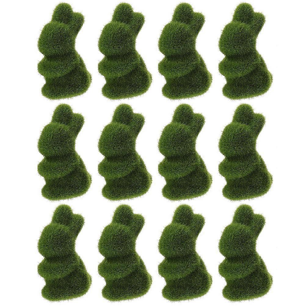 12 Pcs Easter Simulation Rabbit Doll Model Artificial Rabbit Decor Easter Decor