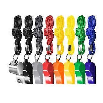 8 Pack Coach Referee Whistle With Lanyard