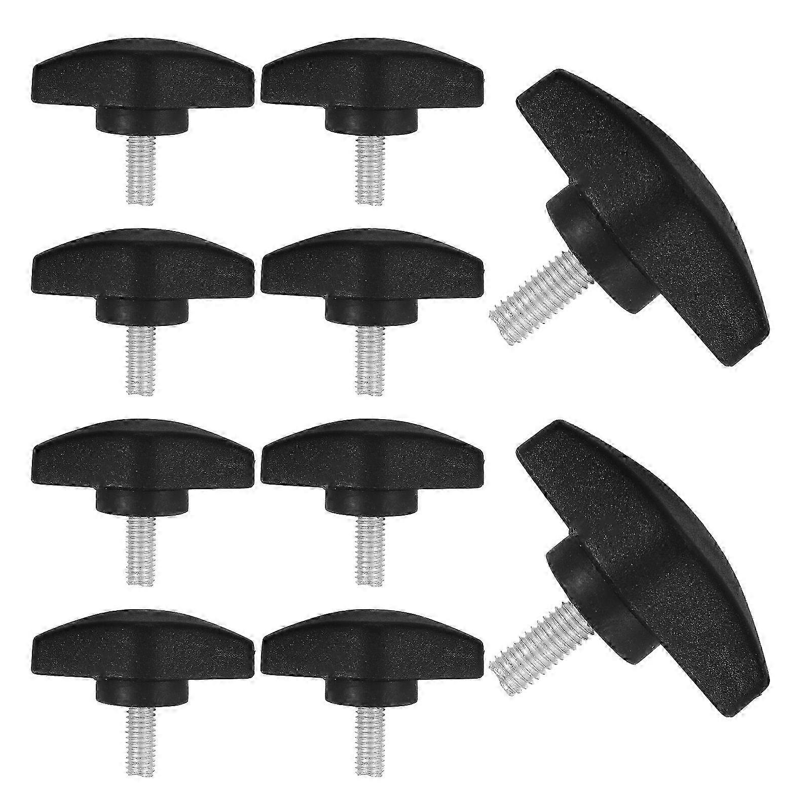 10 Pcs Tee Wing Knobs Thumb Screws Thread Plastic T Knobs Handles Hand Clamping Knobs Grip Thumbscrew compatible with Woodworking Machinery Equipment