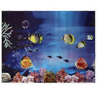 Decorative Fish Tank Background Sticker for Aquarium 2Pcs Adhesive Wallpaper