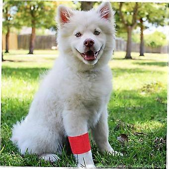 5 Rollen selbstklebendes elastisches Verbandband für Hunde und Katzen, Vliesstoff, verschiedene Farben und Muster, 5 cm x 5 cm, ideal für Wunden und Erste Hilfe bei Haustieren.