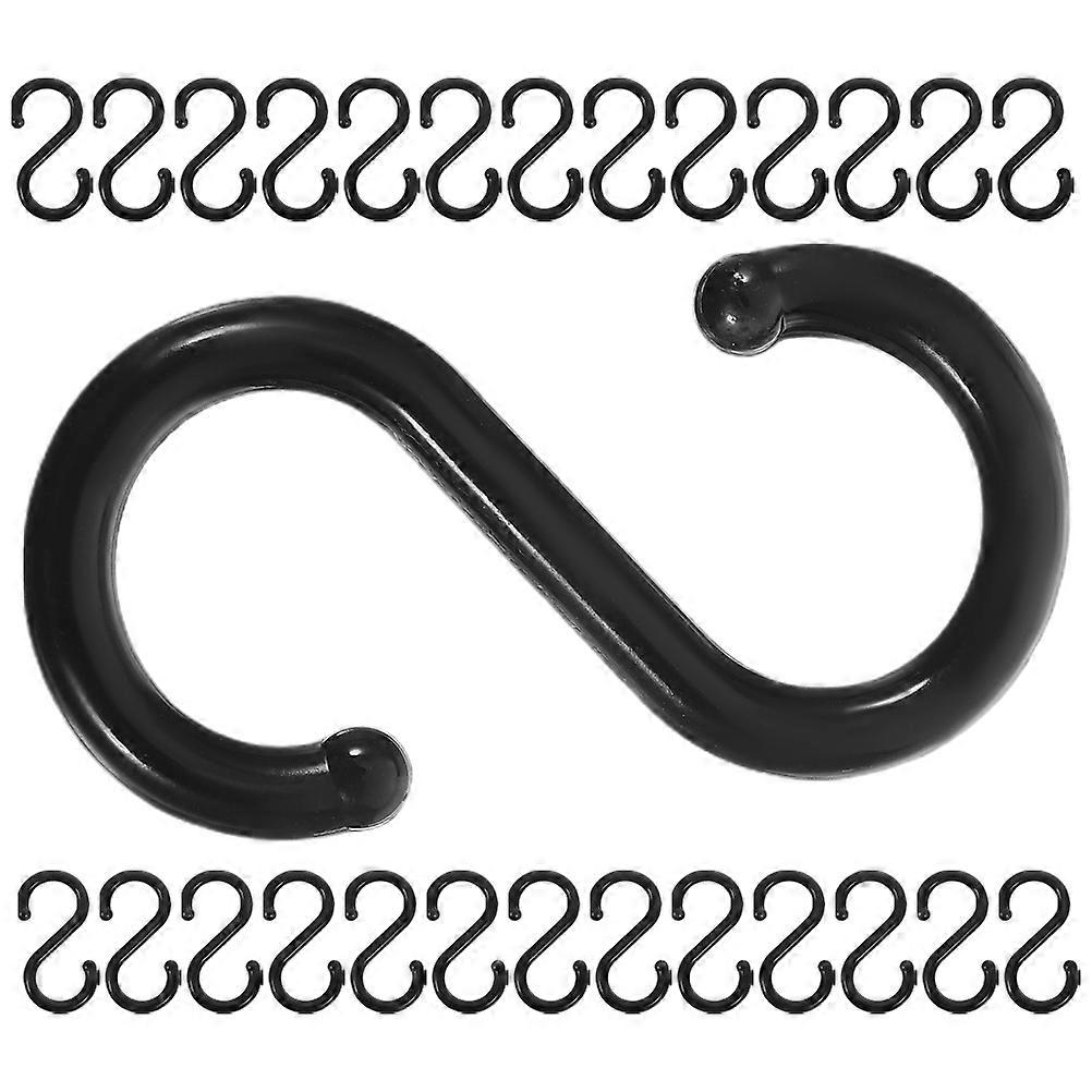 200pcs S-shaped Plastic Hooks Hanging Multipurpose Hook Plastic Hanger For Store