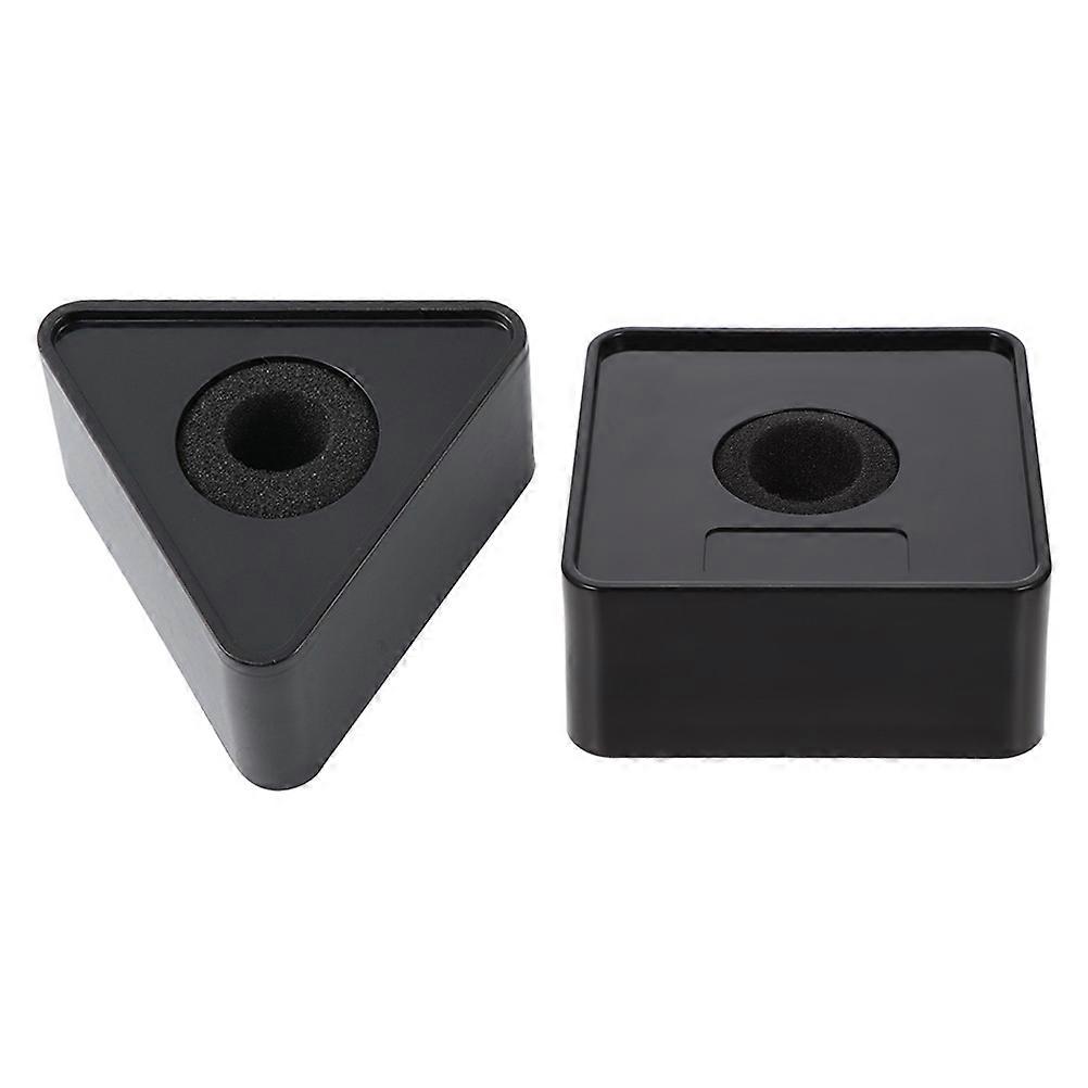 2pcs Portable Triangle Square Cube Interview Mic Logo Mic Flag Station Logos