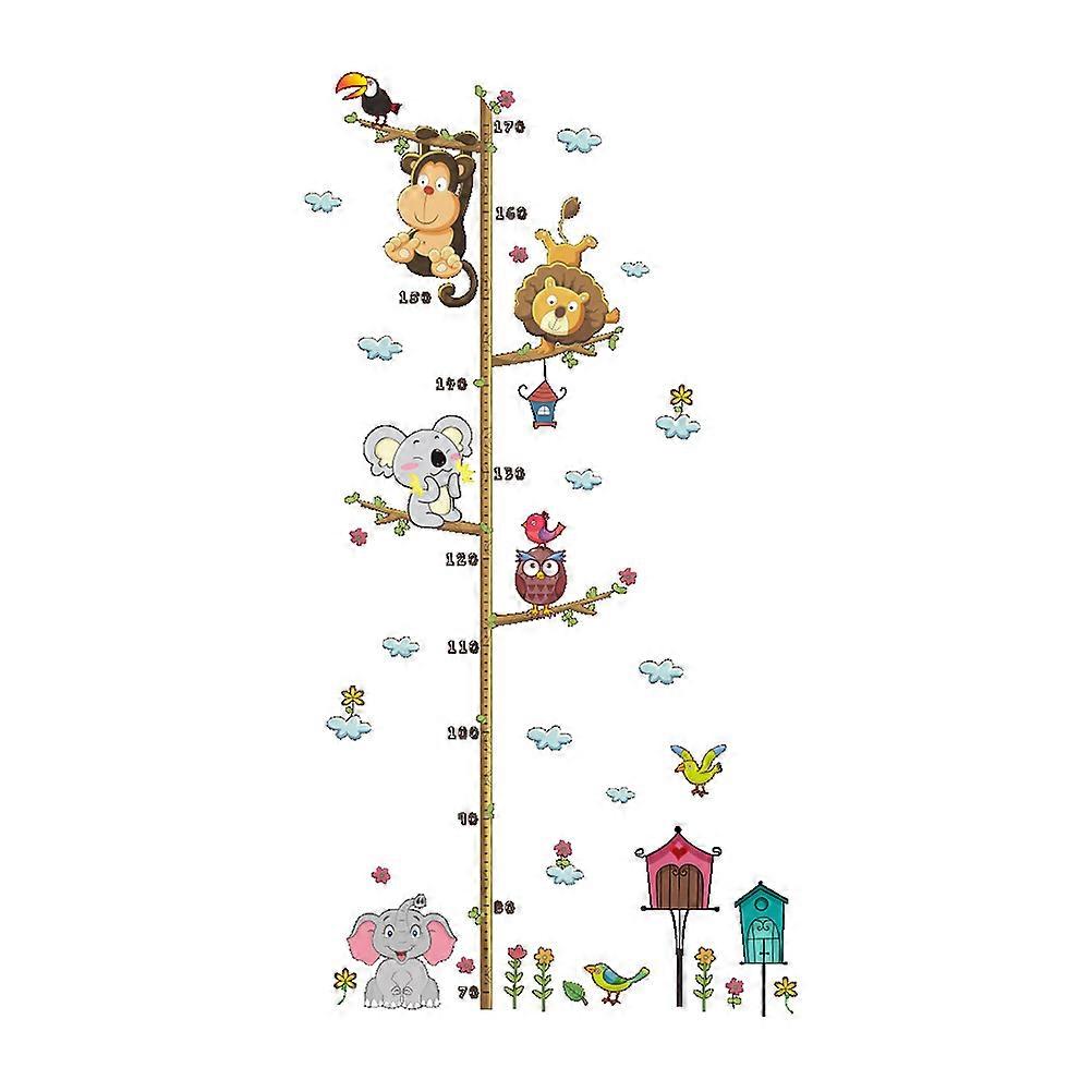 Animal Growth Chart Wall Decal for Measuring Height
