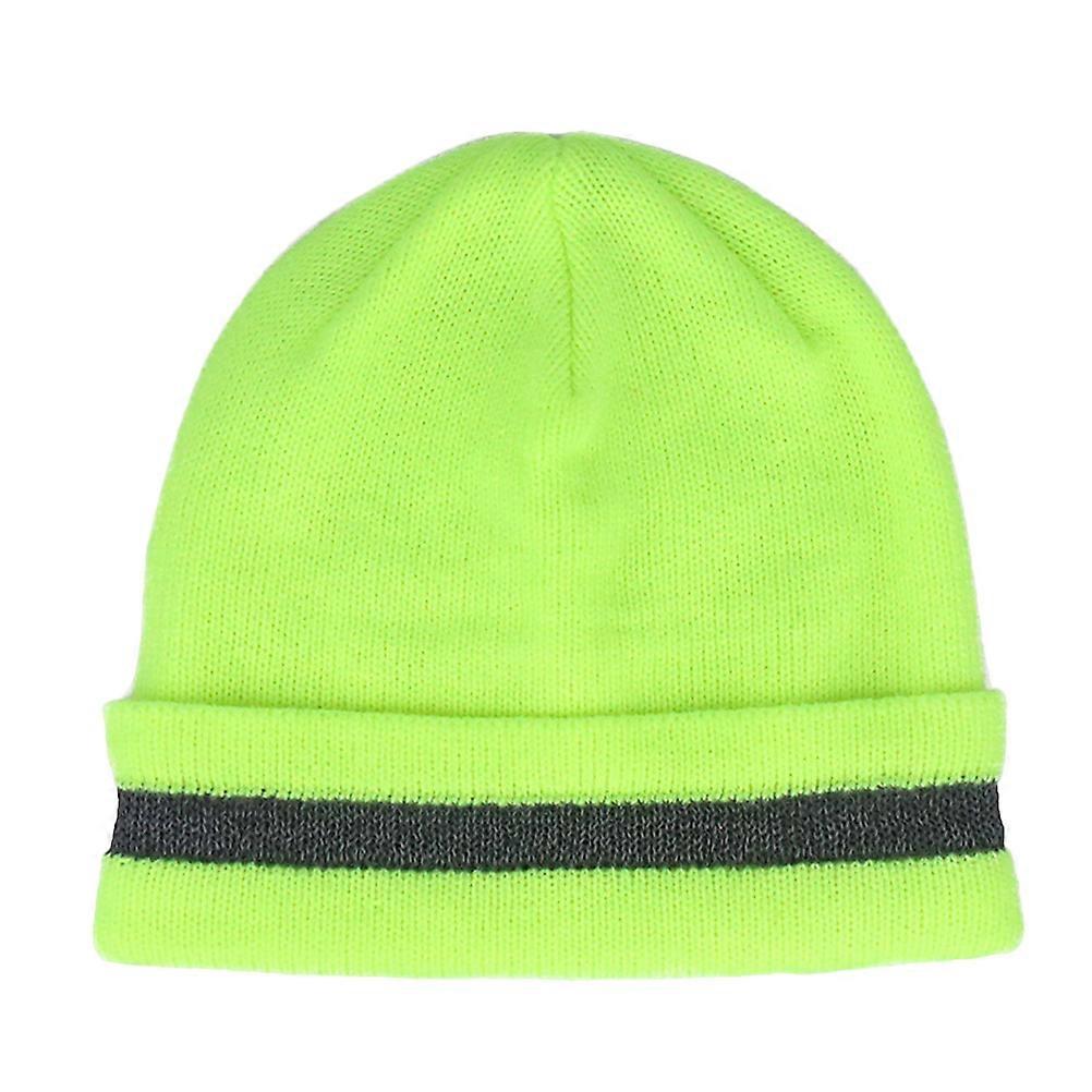 Fluorescence Knitted Hat for Winter Warmth Reflective Hat