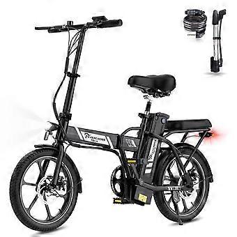 Bicicletta elettrica EVERCROSS TECH EK5 VAE da 16" - Batteria rimovibile 36V13Ah - Doppio freno a disco - Bluetooth+APP - Nera