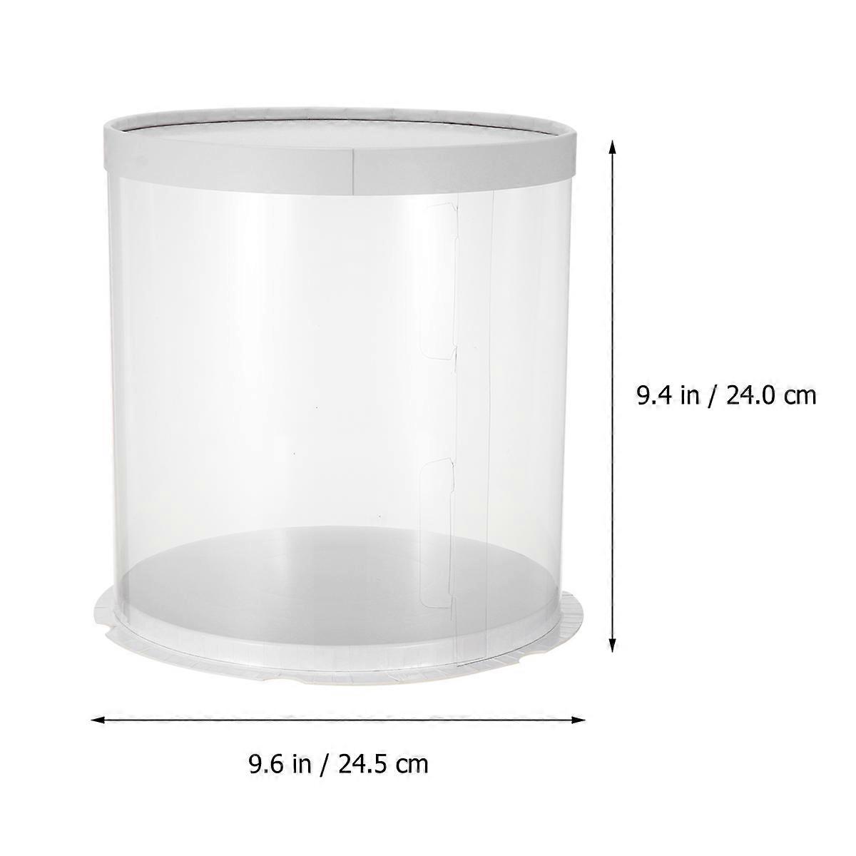 Egg Cake Box Plastic Transparent for Cake Storage White Double Layer