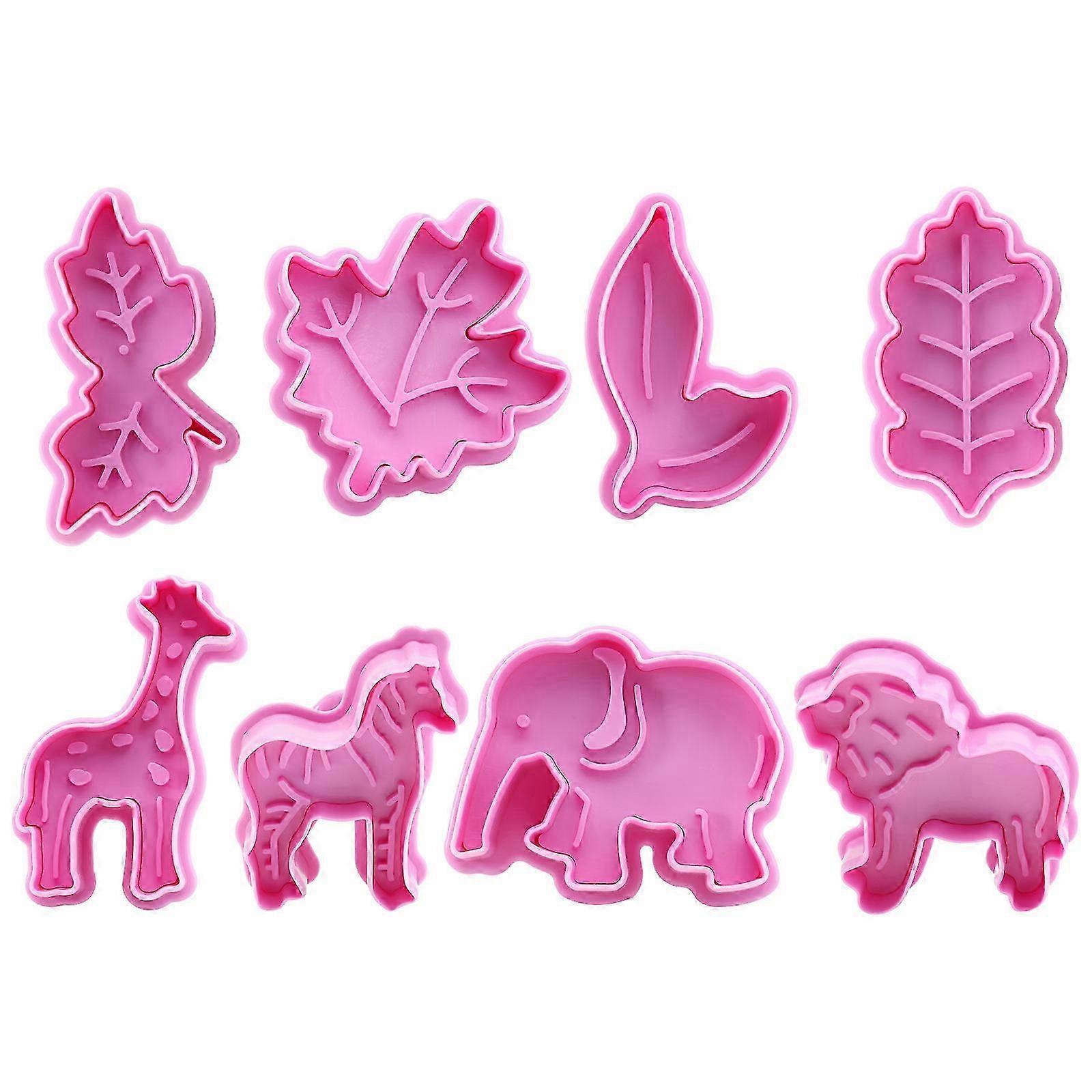 Biscuit Molds 2Sets Cookie Cutters compatible with Baking Use Purple Plastic Molds