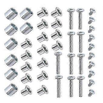 Inline Skate Axle Screw Wheel Bearing Kit, Metal Silver, Compatible with Most Roller Skates 6mm Axles, Includes Wrenches, Side Plugs, Screws