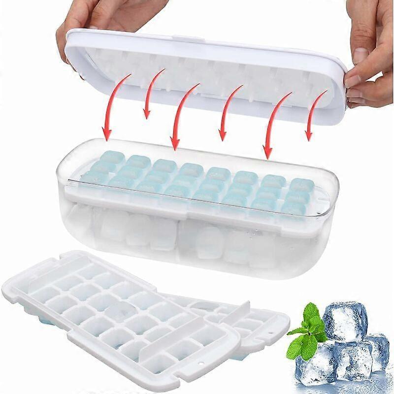 Stackable Easy-Release Non-Stick Ice Cube Trays for Cocktails