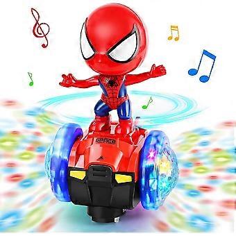 Dansende Spider-Man Robot Sensorisch Speelgoed met Knipperende Lichten en Muziek, Interactief Lichtgevend Autospeelgoed, Kerst Verjaardagscadeaus voor Kinderen Jongens Meisjes