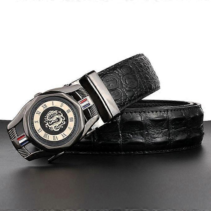 Leather Belt Double-sided Leather Belt Crocodile Pattern