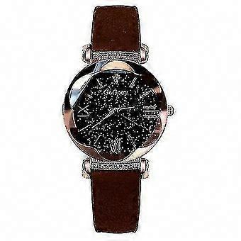 Casual Women's Watch with Luminous Roman Markers and Frosted Band