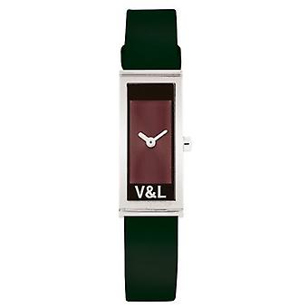 V & l tempo a quartz analog woman's watch with cowhide bracelet VL004603