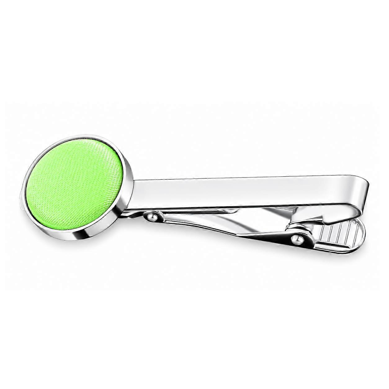 Light Chartreuse Plain Satin Tie Clip