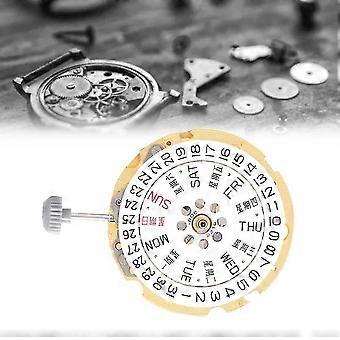Movimiento 8200 con placa de calendario + placa de semana + manija 8200 reloj mecánico automático de calendario doble