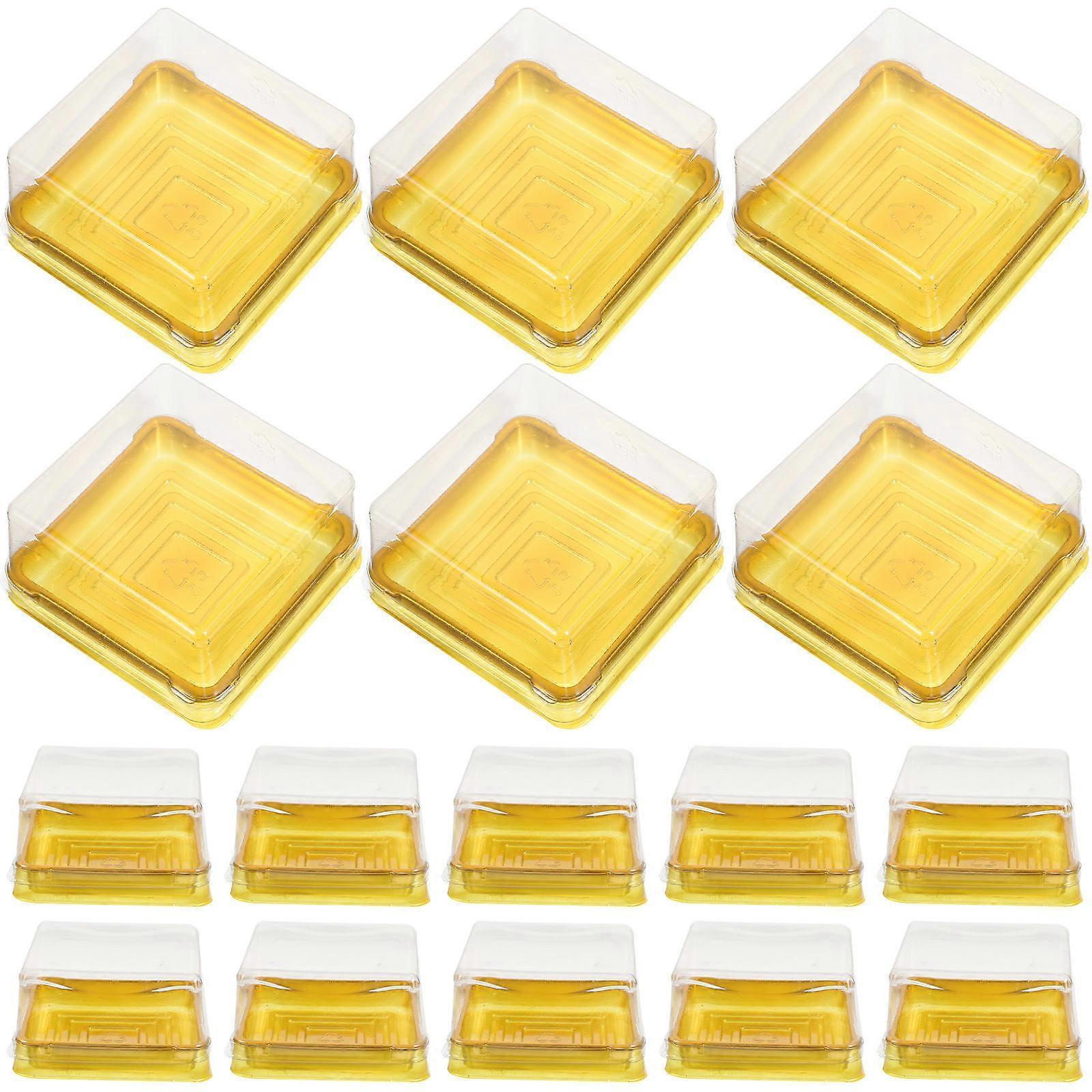 Moon Cake Packaging Boxes compatible with Storage Use 50Pcs Clear PP Dessert Storage Containers
