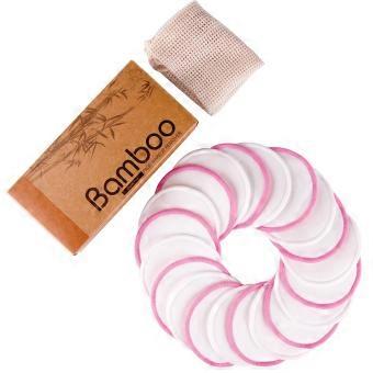20 Sheet Reusable Makeup Remover Pads 3 Layer Organic Washable Makeup Remover Rounds with Laundry Bag