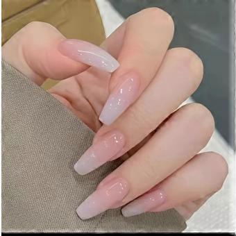 24 Pcs Dark Blue Short Square Press On Nails Quick Adhesive Application Instant Salon Look