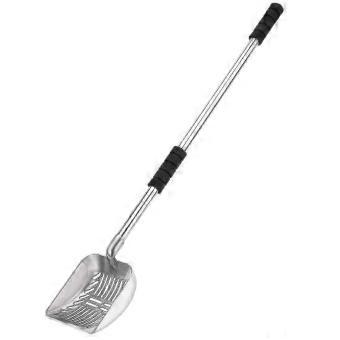 Metal Scoop Deep Shovel Long Handle Detachable Stainless Steel Non-stick Sifter Foam G-say