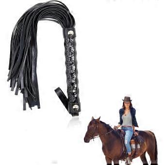 Horse Riding Whip, Riding Crop Paddle Whips With Anti-Slip Grip Gel Handle, Braided Pu Leather Riding Whips for Outdoor Training, Equestrian or Cospla