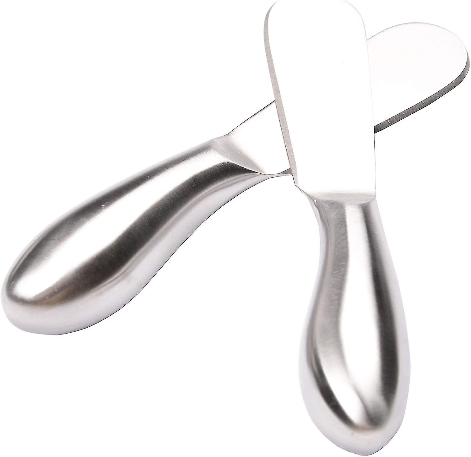 2 stuks roestvrij staal multifunctionele kaas en boter spreader messen