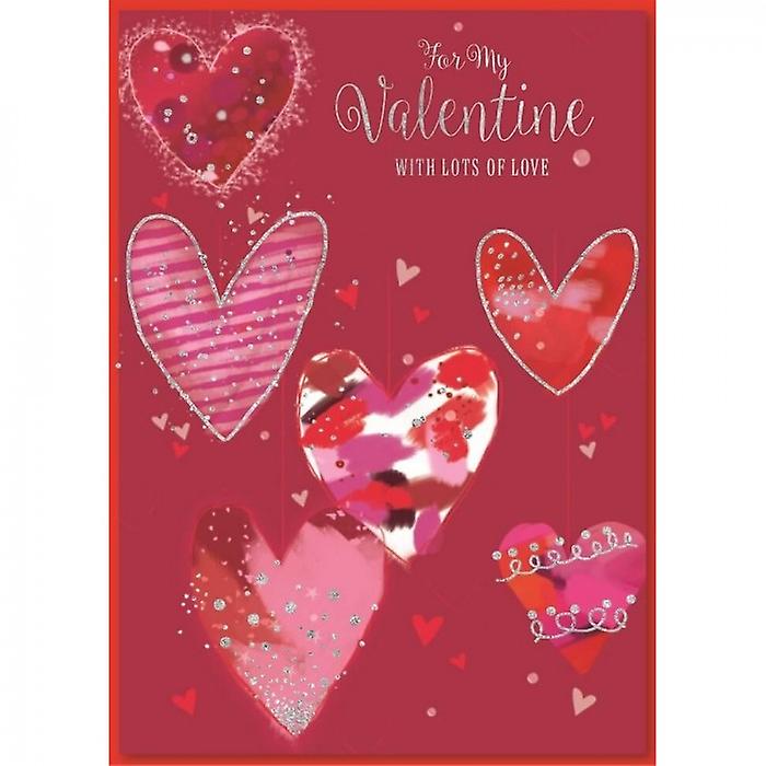 Simon Elvin Hearts Valentine Greetings Card (Pack of 6)