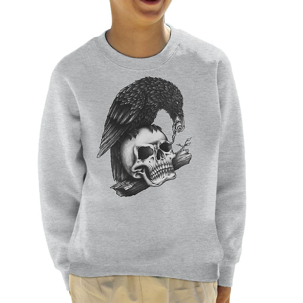 Skull And Crow Kid's Sweatshirt