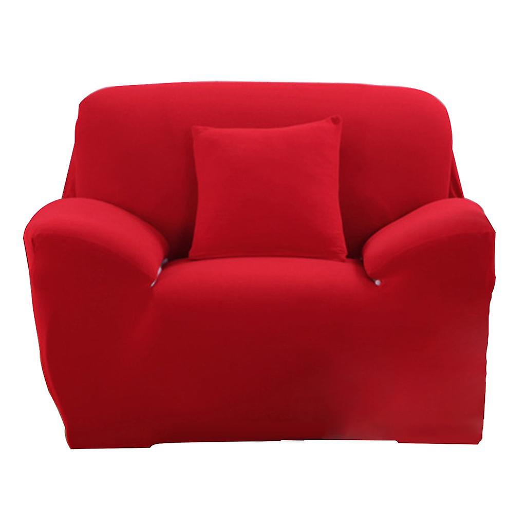 1-Seater Sofa Covers Antimacassar Couch Protector Elastic Slipcover Red