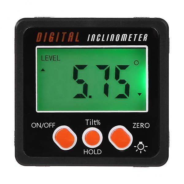 2xLED Digital Inclinometer Level Box Gauge Angle Meter Finder Protractor Black