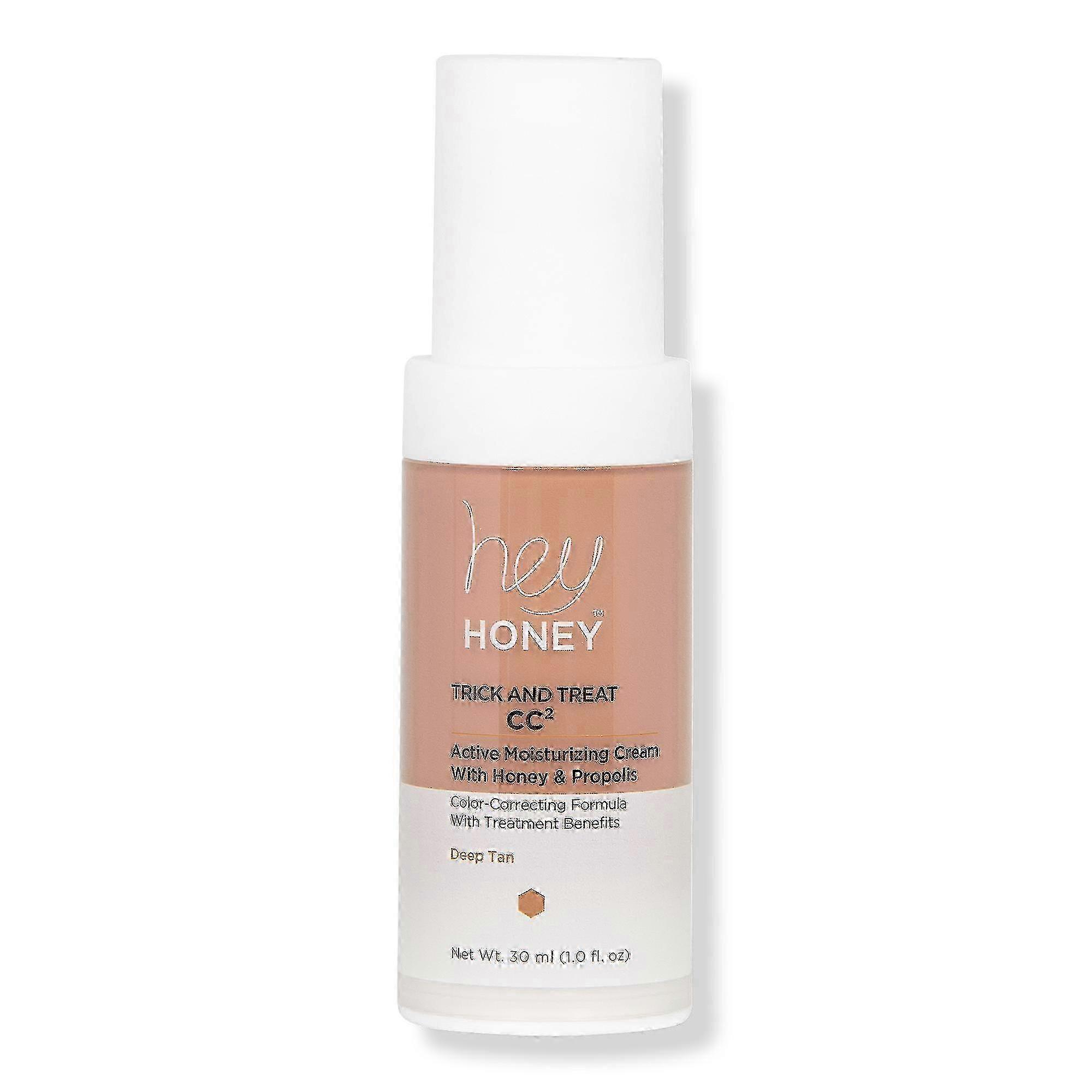 Hey Honey Trick & Treat Cc² Active Propolis Color Correcting Cream, Deep Tan, 1 Oz