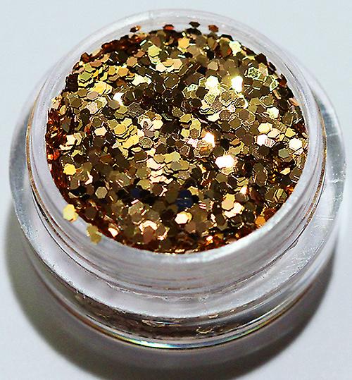 Nehty třpytky - Šestiúhelník - Zlatohnědá - 8ml - Glitter