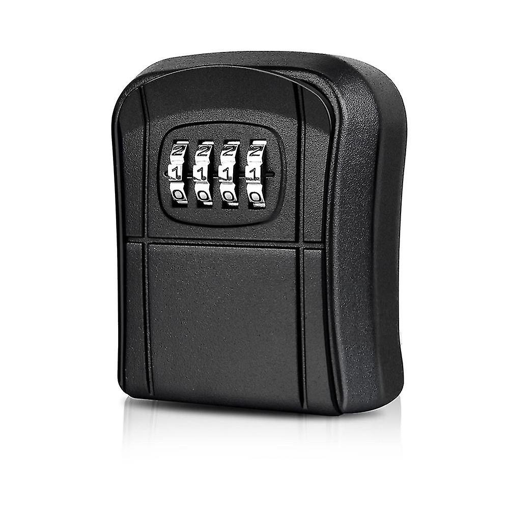 Key Box Mini Key Safe Outdoor Key Box With Resettable 4-digit Numeric Code Waterproof Key Box (blac