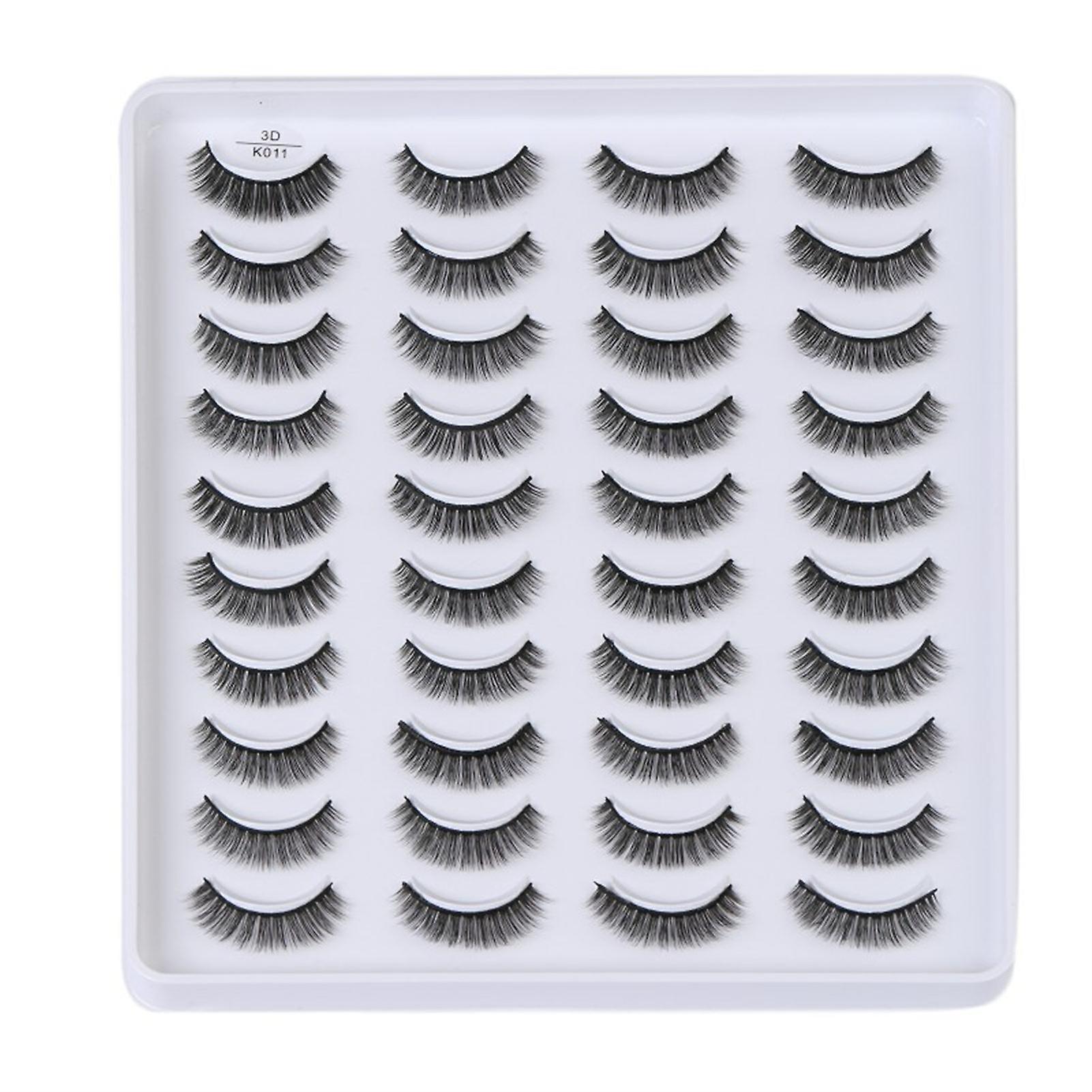 20 Pairs Curl Multi-layers Eyelashes Well Bedded Lengthening Wisps Lashes