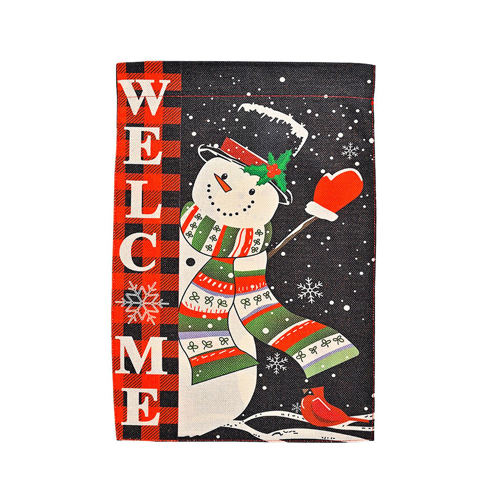 Christmas Outdoor Bunting Flags Colorful Multi Patterns Flags Gifts