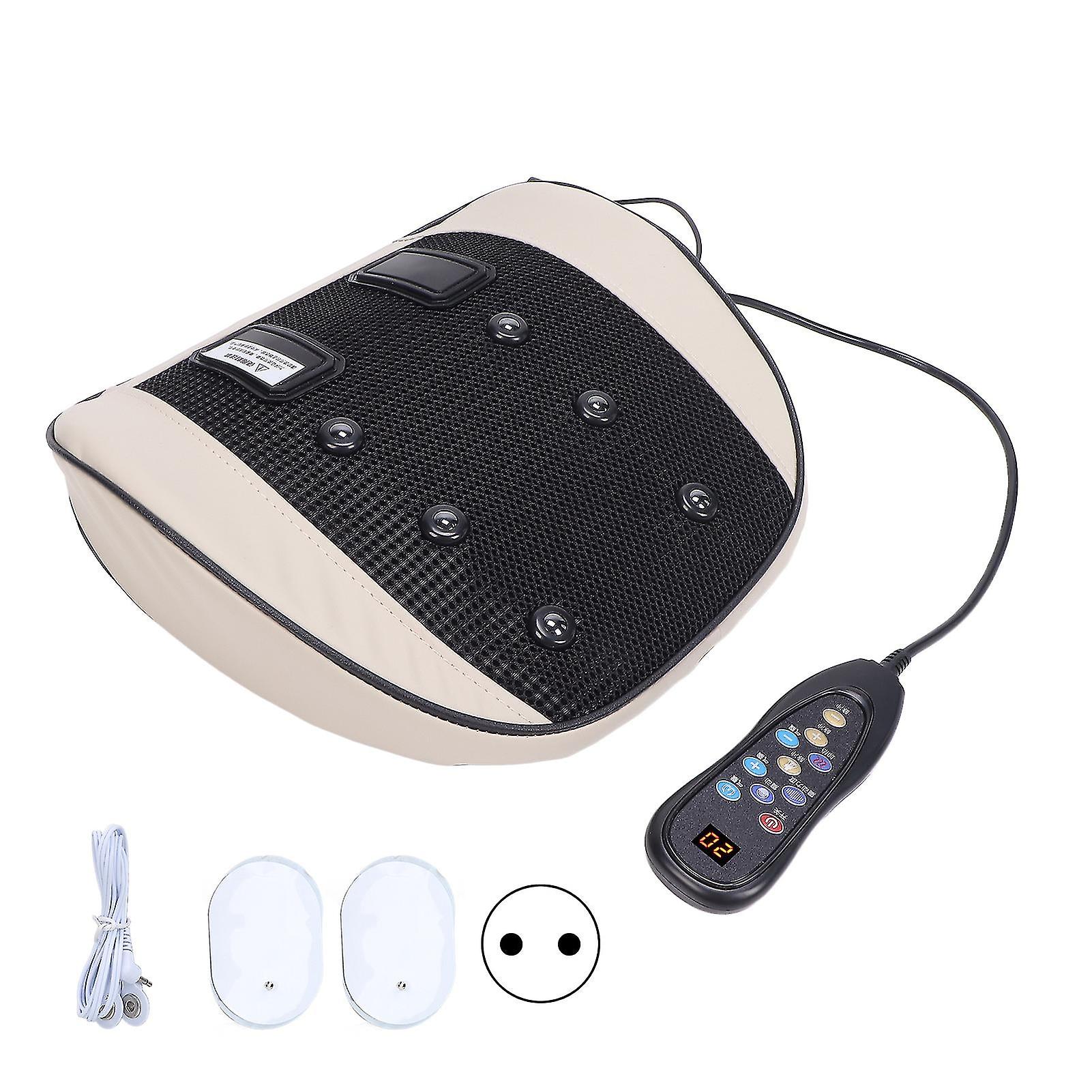 Back Neck Massager Deep Tissue Shoulder Kneading Massage Pillow Stress Relax With Heat For Home Officeeu Plug 100240v