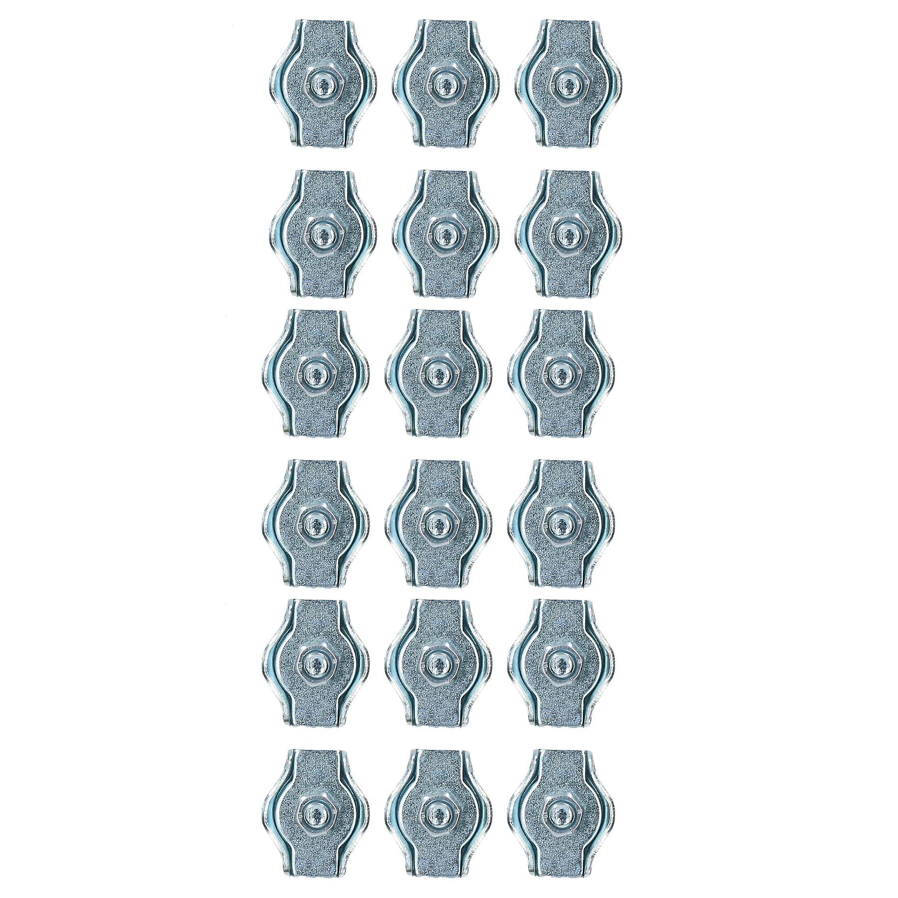 6mm Simplex Wire Rope / Cable Clamp Grips 18 PACK Zinc Plated