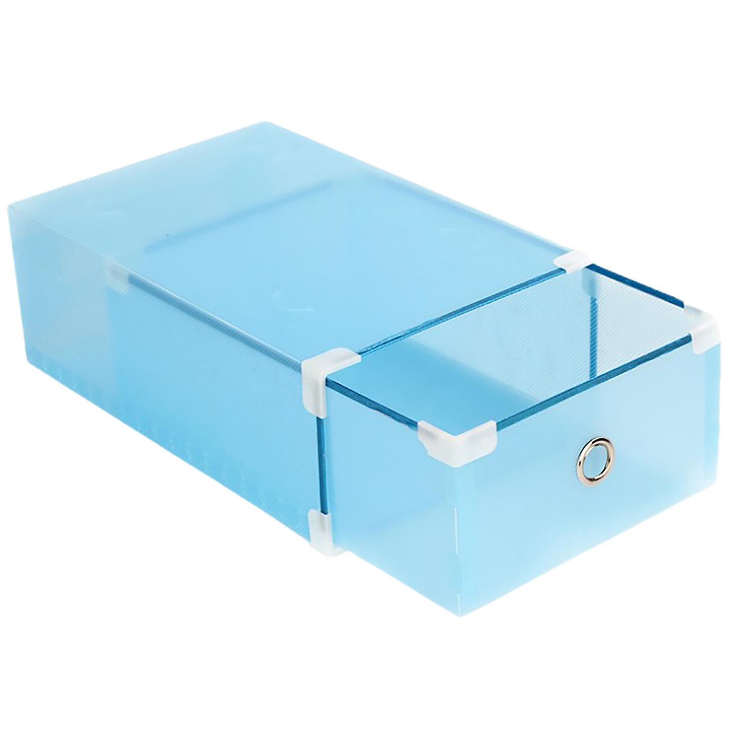 ZHOUBA Shoes Organizer Stackable Dust-Proof Plastic Shoes Storage Bin for Home