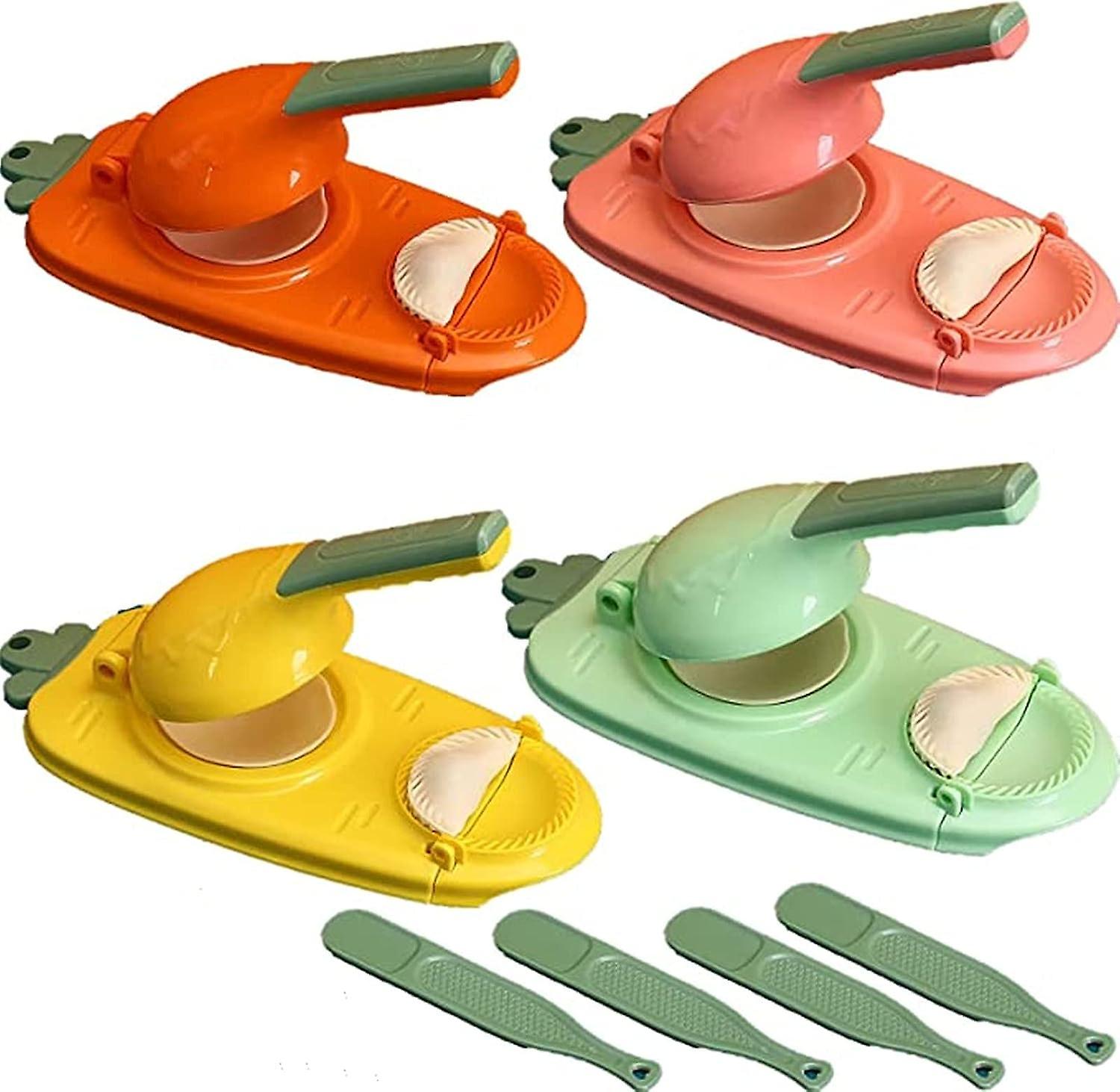 2 In 1 Dumpling Maker, Manual Dumpling Maker Mould, Kitchen Dumpling Making Tool, Baking Pastry Manual Artifact For Making Dumpling Skin Wrapping (4pc