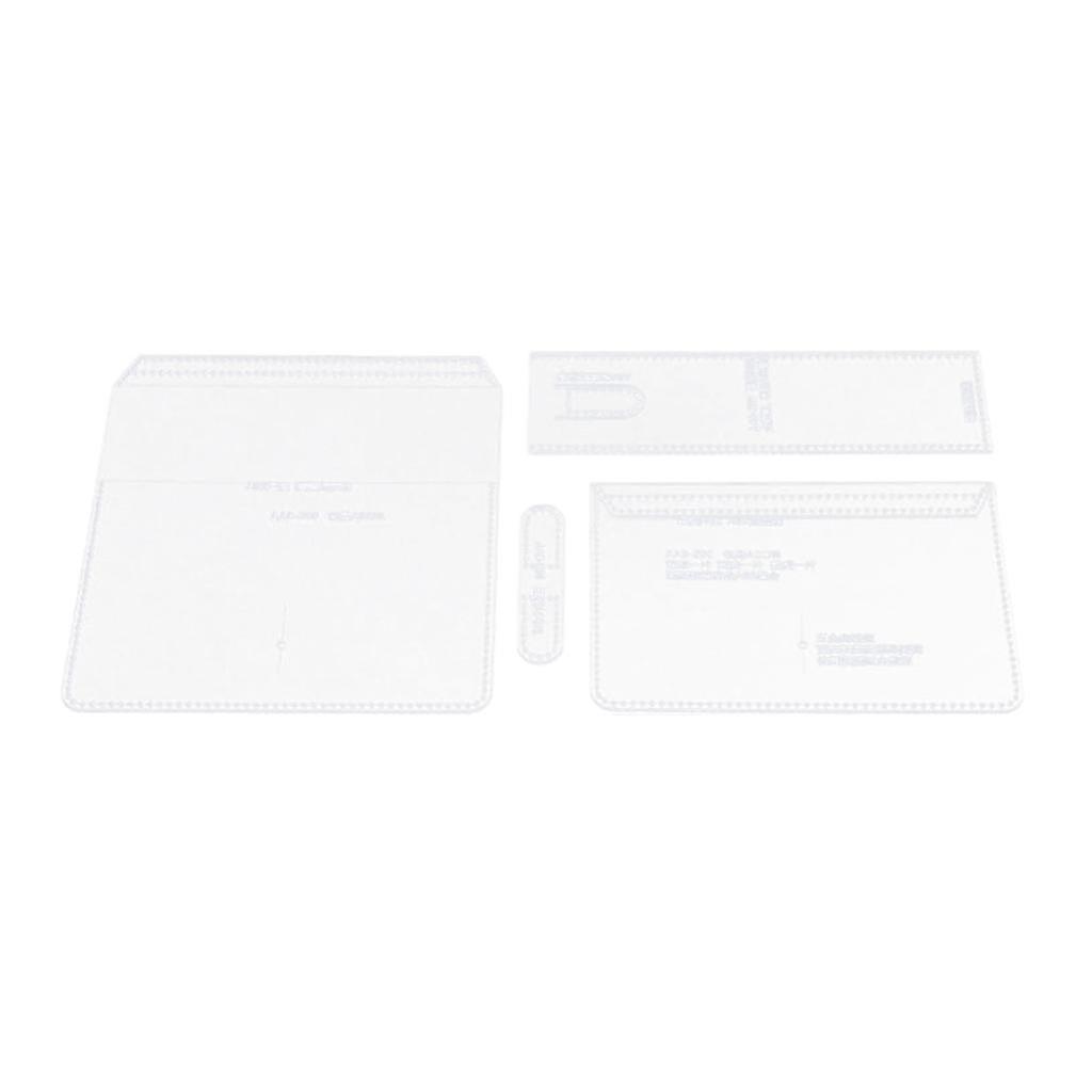 4pcs/Set Clear Acrylic Shoulder Bag Stencil Template DIY Leather Craft Tools