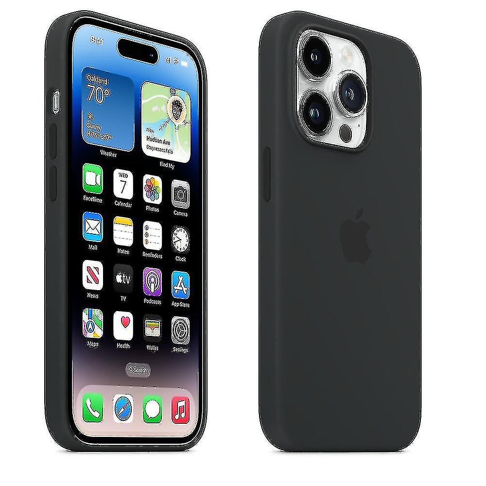 Custodia in silicone Apple Iphone 14 Pro con Magsafe Midnight Black