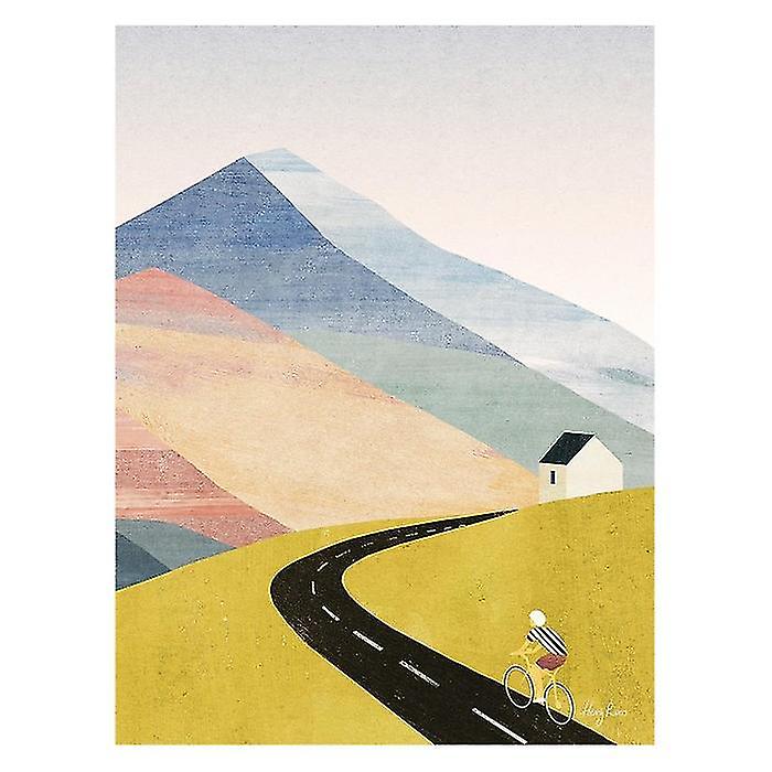 Henry Rivers Cycling Home Canvas Print