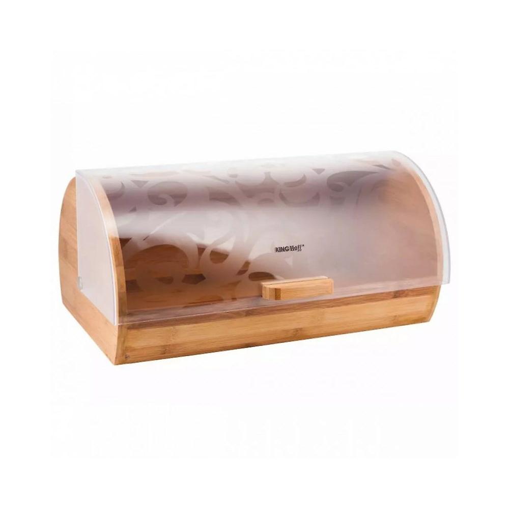 Kinghoff bamboo-acrylic bread box 40224