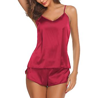 Pajamas For Women Silk Sleepwear Sexy Lingerie Satin Cami Shorts Set Nightwear