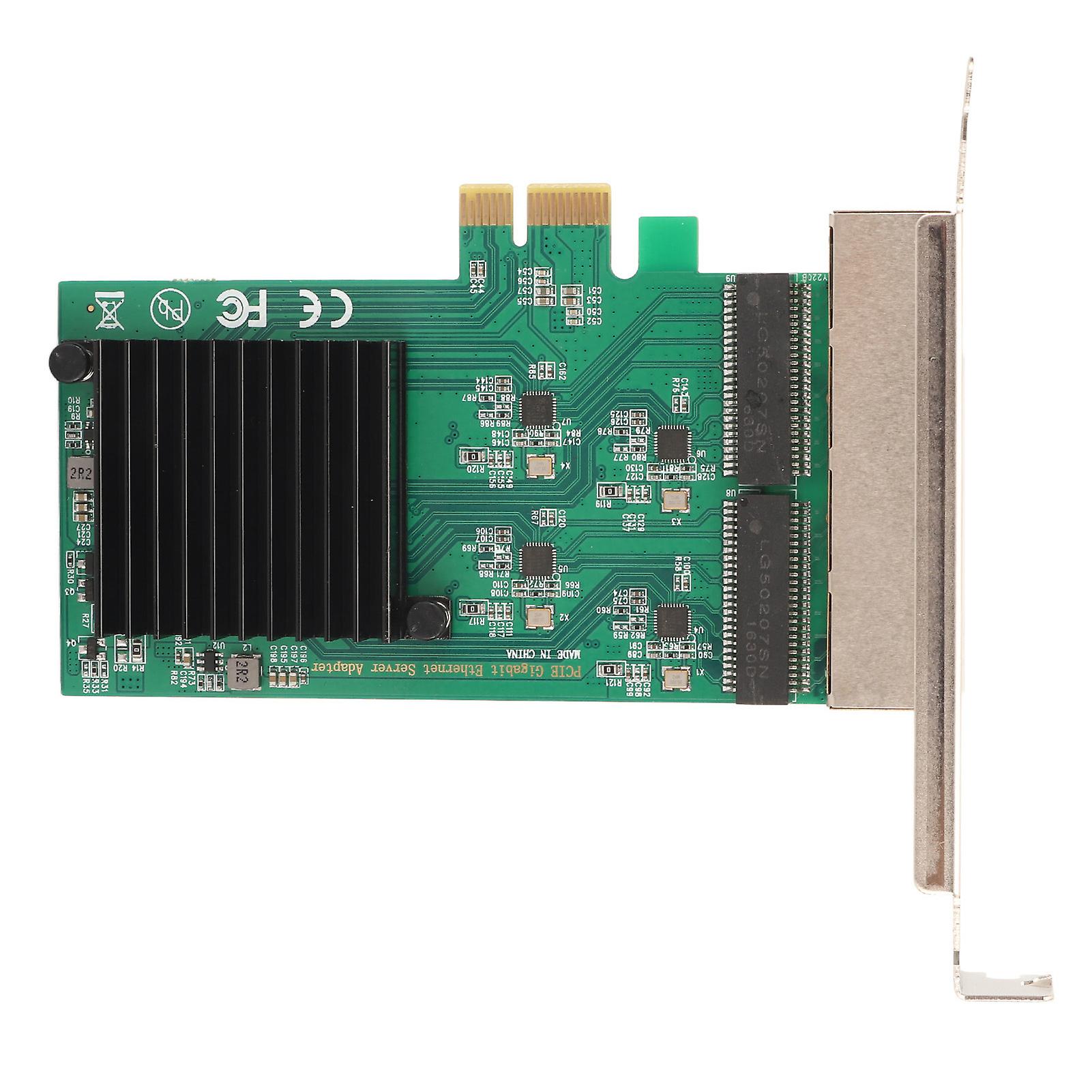 4 Port Gigabit Ethernet Card 10/100/1000Mbps 4 RJ45 Ports Remote Wakeup Plug and Play Gigabit 4 Port NIC for PC