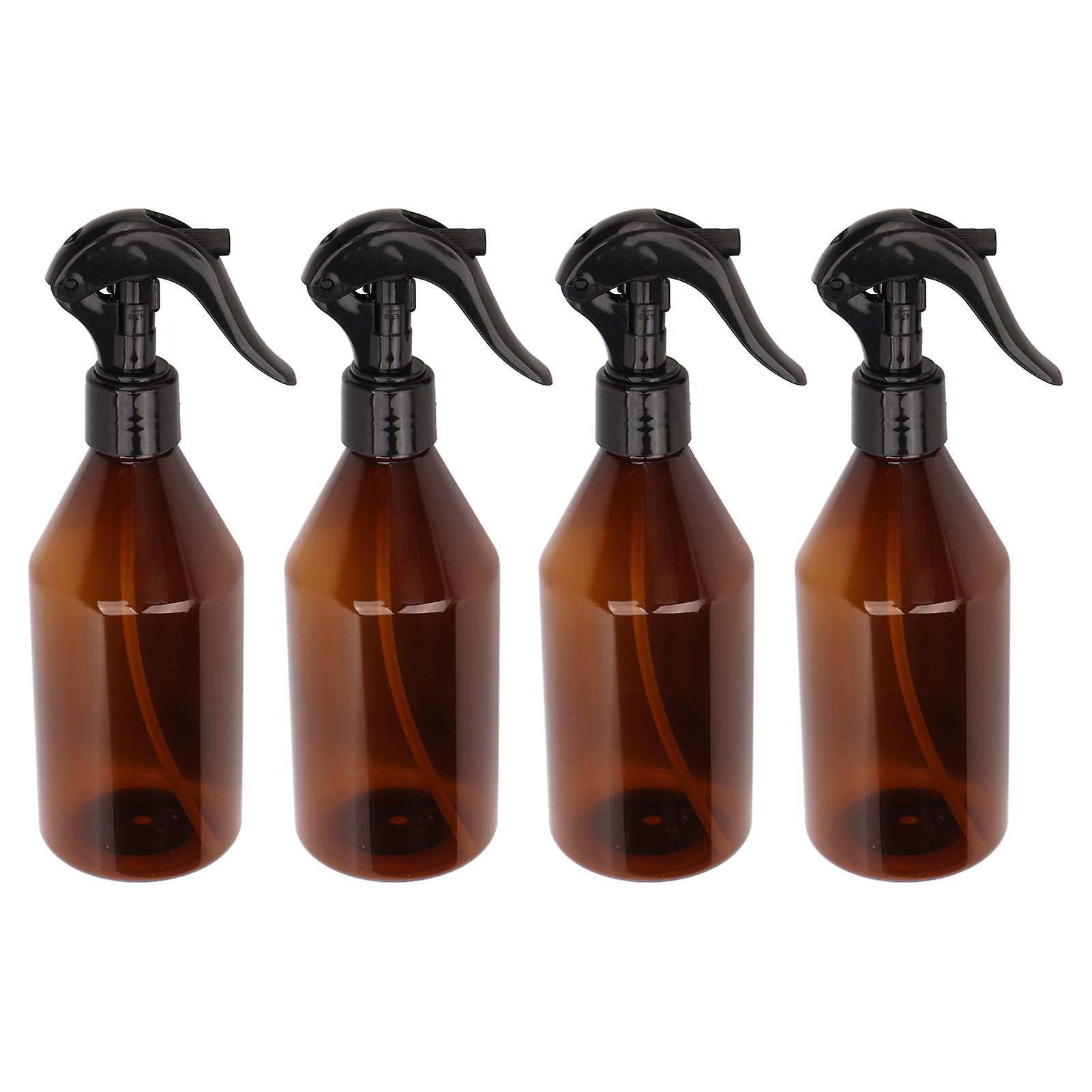 4 PCS Brown Spray Bottle Plastic Empty Heavy Duty Fine Mist Trigger Refillable Container for Liquid Perfume 300ml
